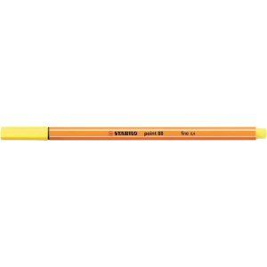 Tűfilc, 0,4 mm, STABILO "Point 88", citromsárga