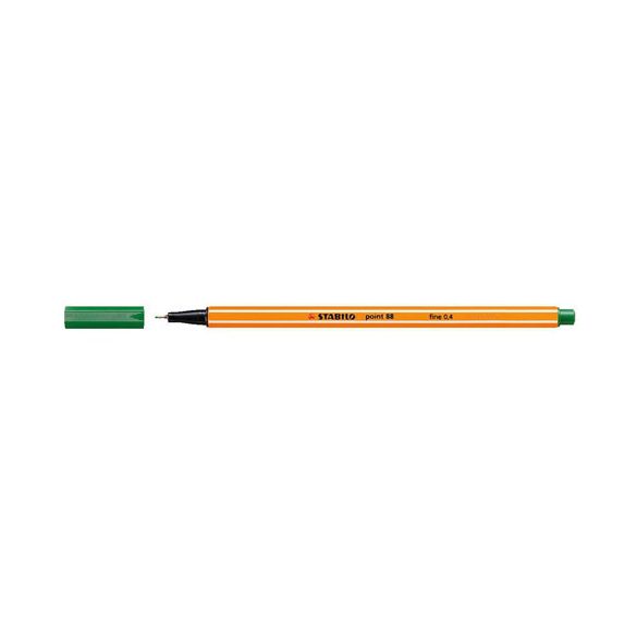 Tűfilc, 0,4 mm, STABILO "Point 88", zöld