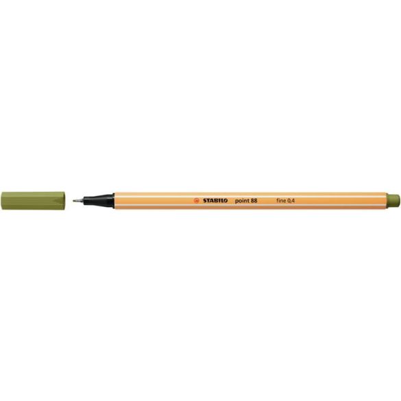 Tűfilc, 0,4 mm, STABILO "Point 88", sárzöld