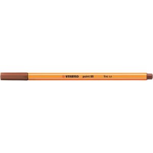 Tűfilc, 0,4 mm, STABILO "Point 88", vörösesbarna