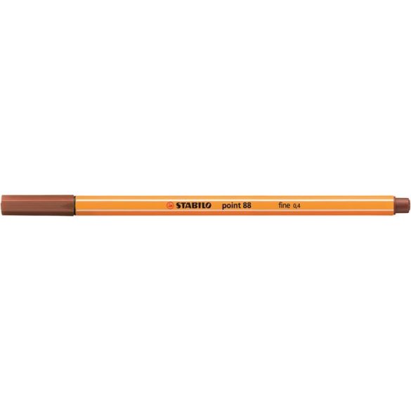 Tűfilc, 0,4 mm, STABILO "Point 88", vörösesbarna