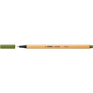 Tűfilc, 0,4 mm, STABILO "Point 88", moha zöld
