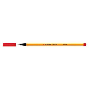 Tűfilc, 0,4 mm, STABILO "Point 88", piros