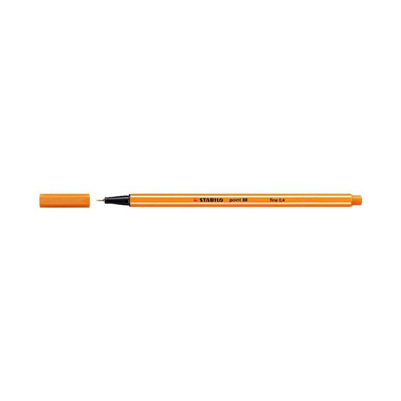 Tűfilc, 0,4 mm, STABILO "Point 88", narancssárga