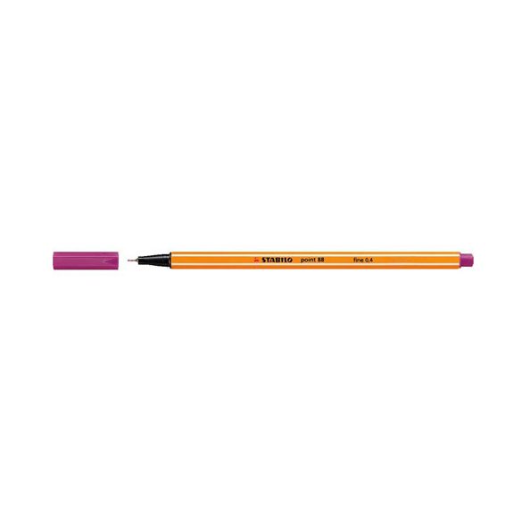 Tűfilc, 0,4 mm, STABILO "Point 88", sötétlila