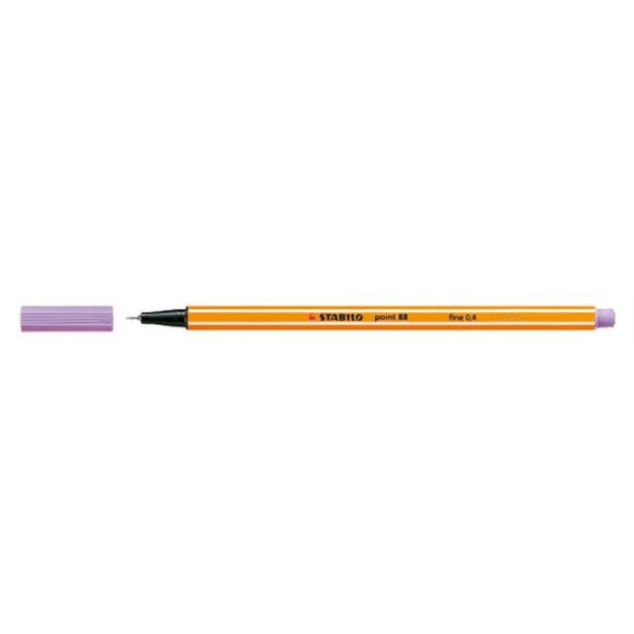 Tűfilc, 0,4 mm, STABILO "Point 88", pasztell lila