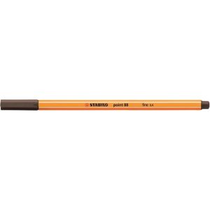 Tűfilc, 0,4 mm, STABILO "Point 88", umbrabarna