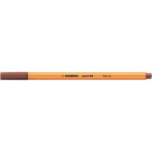 Tűfilc, 0,4 mm, STABILO "Point 88", vörösbarna