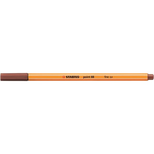 Tűfilc, 0,4 mm, STABILO "Point 88", vörösbarna
