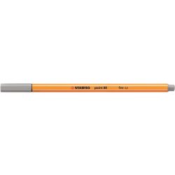   Tűfilc, 0,4 mm, STABILO "Point 88", közép jégszürke