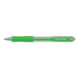   Golyóstoll, 0,3 mm, nyomógombos, UNI "SN-100 Laknock", zöld