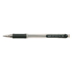  Golyóstoll, 0,3 mm, nyomógombos, UNI "SN-101 Laknock Fine", fekete