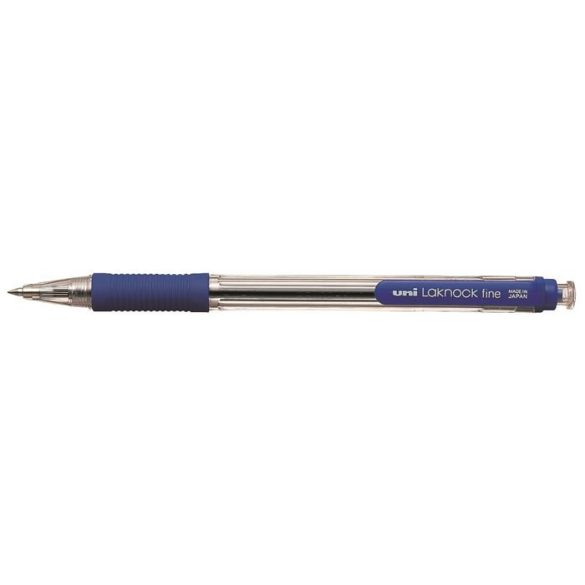 Golyóstoll, 0,3 mm, nyomógombos, UNI "SN-101 Laknock Fine", kék