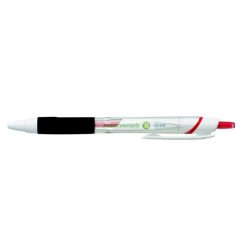   Golyóstoll, 0,5 mm, nyomógombos, fehér tolltest, UNI "SXN-155 Jetstream", piros