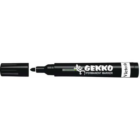 Alkoholos marker, 1-3 mm, kúpos, VICTORIA "Gekko", fekete