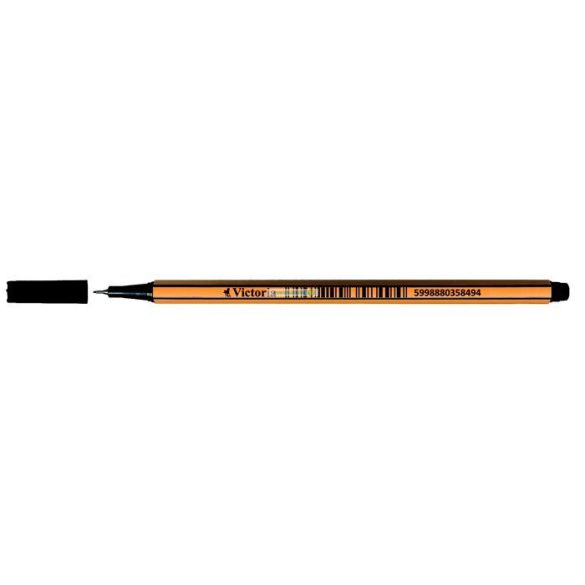 Tűfilc, 0,4 mm, VICTORIA,"Slim", fekete