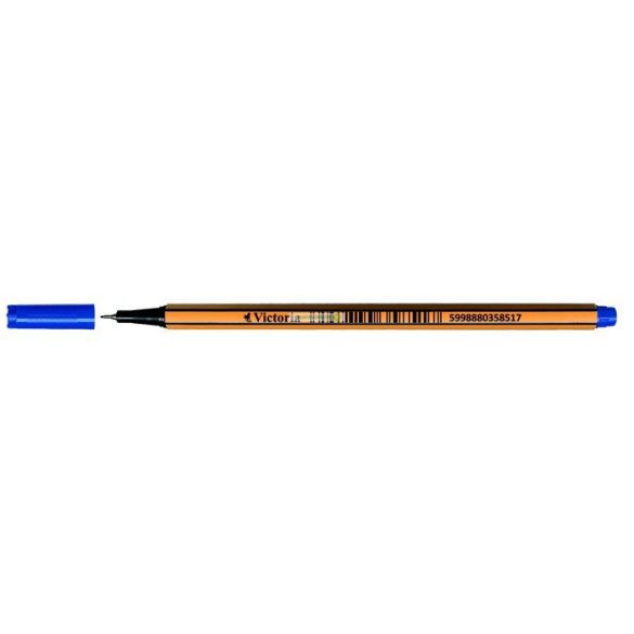 Tűfilc, 0,4 mm, VICTORIA,"Slim", kék