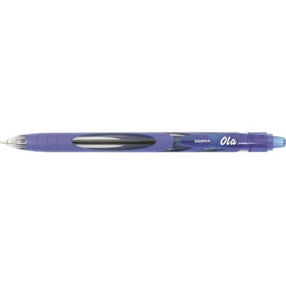 Golyóstoll, 0,27 mm, nyomógombos, ZEBRA "OLA", fekete