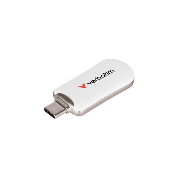 Pendrive, 128GB, USB-C 3.2 Gen1, VERBATIM "Plectra", fehér