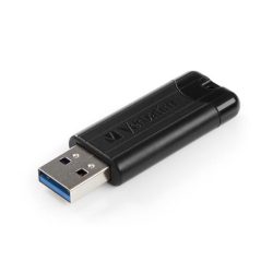   Pendrive, 16GB, USB 3.2, VERBATIM "Pinstripe", fekete