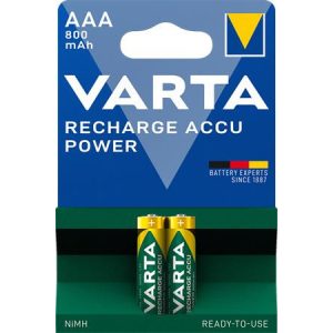 Tölthető elem, AAA mikro, 2x800 mAh, előtöltött, VARTA "Longlife Accu"