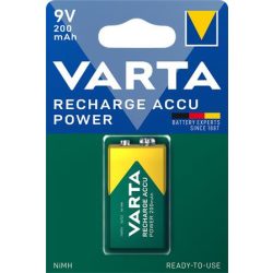   Tölthető elem, 9V, 1x200 mAh, előtöltött, VARTA "Power"