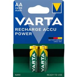   Tölthető elem, AA ceruza, 2x2600 mAh, előtöltött, VARTA "Power"
