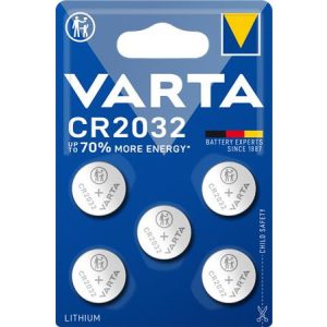 Gombelem, CR2032, 5 db, VARTA