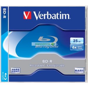 BD-R BluRay lemez, 25GB, 6x, normál tok, VERBATIM