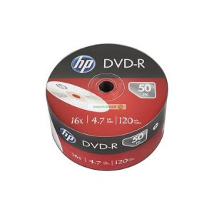 DVD-R lemez, 4,7 GB, 16x, 50 db, zsugor csomagolás, HP