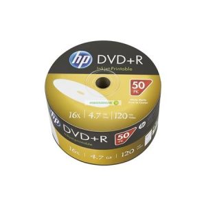 DVD-R lemez, nyomtatható, 4,7GB, 16x, 50 db, zsugor csomagolás, HP