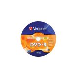 DVD-R lemez, 4,7GB, 16x, 10 db, zsugor csomagolás, VERBATIM