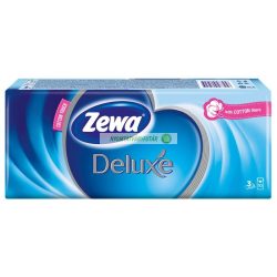   Papír zsebkendő, 3 rétegű, 10x10 db, ZEWA "Deluxe", illatmentes