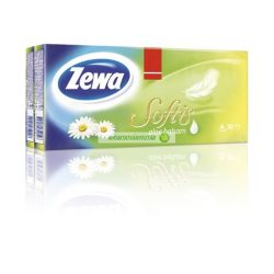   Papír zsebkendő, 4 rétegű, 10x9 db, ZEWA "Softis", aloe balsam