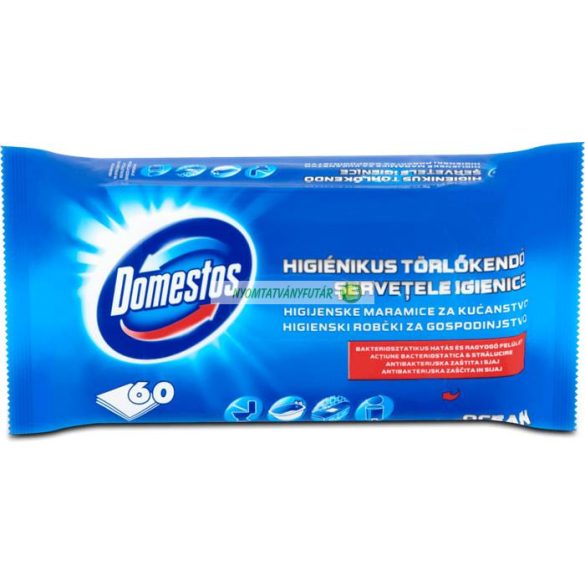 Nedves törlőkendő, 60 db, DOMESTOS
