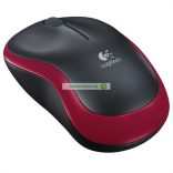 Egér, vezeték nélküli, optikai, közepes méret, USB, LOGITECH "M185"