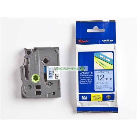 Feliratozógép szalag, 12 mm x 8 m, BROTHER, "TZe"