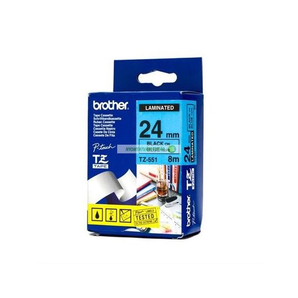 Feliratozógép szalag, 24 mm x 8 m, BROTHER, "TZe"