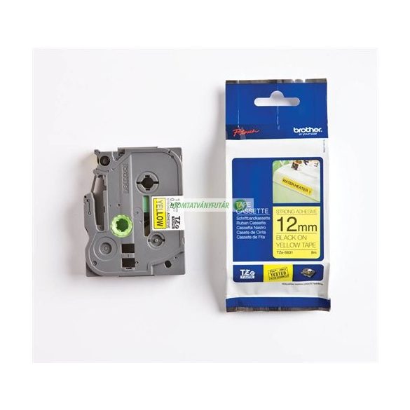 Feliratozógép szalag, erős tapadású, 12 mm x 8 m, BROTHER, "TZe"