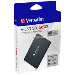   SSD (belső memória), 256GB, SATA 3, 460/560MB/s, VERBATIM "Vi550"