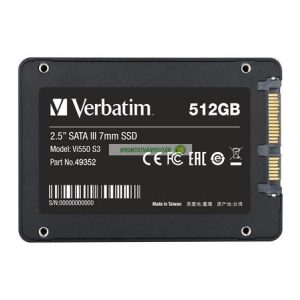 SSD (belső memória), 512GB, SATA 3, 535/560MB/s, VERBATIM "Vi550"