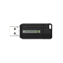   Pendrive, 32GB, USB 2.0, 10/4MB/sec, VERBATIM "PinStripe", fekete