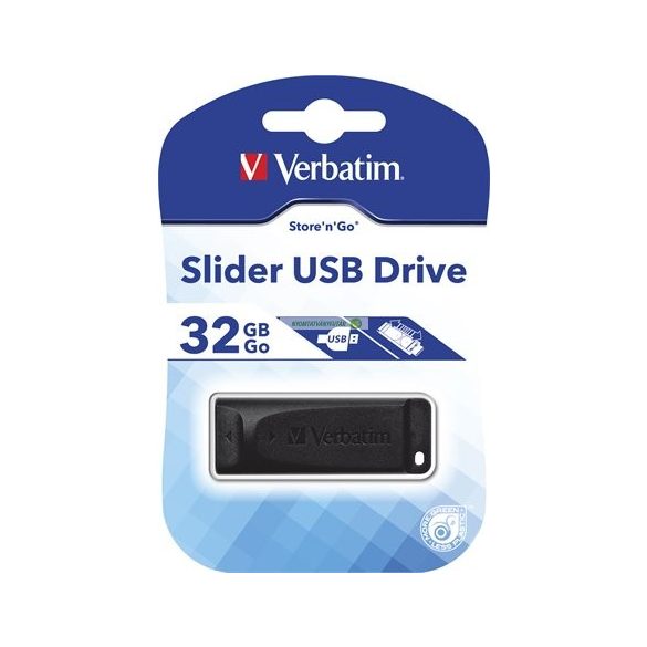 Pendrive, 32GB, USB 2.0, VERBATIM "Slider"