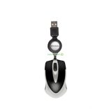 Egér, vezetékes, optikai, kisméret, USB, VERBATIM "Go Mini", ezüst-lávaszínű