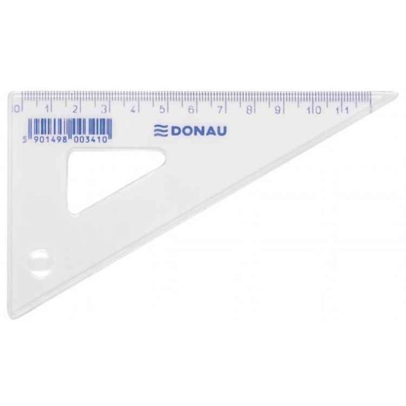 Háromszög vonalzó, műanyag, 60°, 12 cm, DONAU