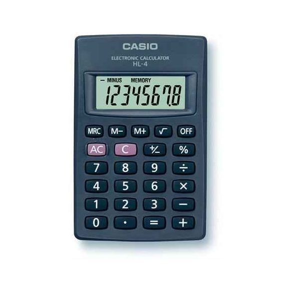 Zsebszámológép, 8 számjegy, CASIO "HL-4T"