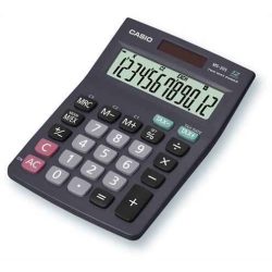   Számológép, asztali, 12 számjegy, CASIO "MS-20 F", fekete