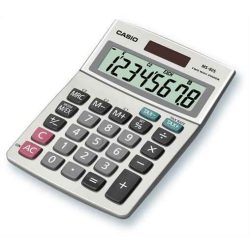   Számológép, asztali, 8 számjegy, CASIO "MS-80 F", szürke