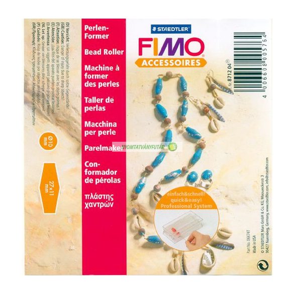Gyöngykészítő roller, műanyag, Fimo