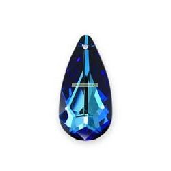 Csepp függő, Crystal Bermuda Blue, 24x12 mm